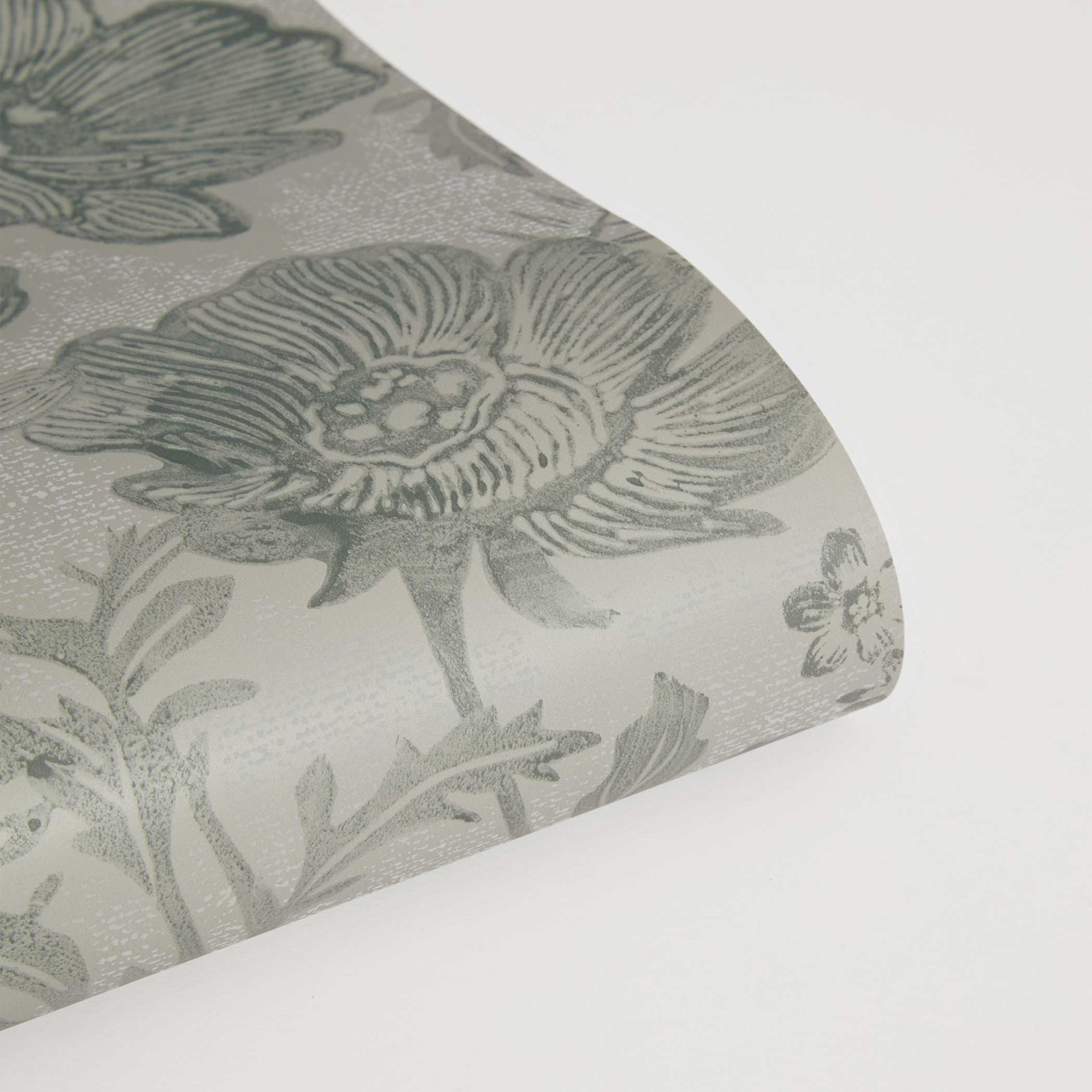 Poppies Textured Peel and Stick Wallpaper by Pure Salt, Green