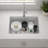 Durable Fireclay Rectangular Single Bowl Kitchen Sink with Deep Basin and Dual Mount Installation Options