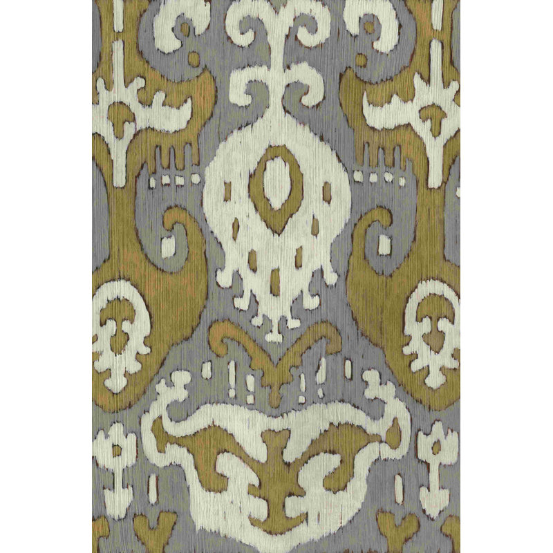 Ikat ocre II, H 18 po x l 12 po