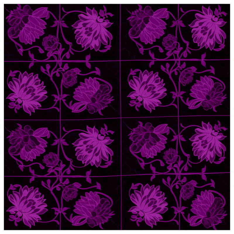 Rideaux de fenêtre à motif floral mauve, voilages et voilages à motif floral - 1 panneau, 50" x 80" - 1 Panel, Blockout