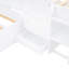 Lit mezzanine simple blanc et lit plateforme avec 7 tiroirs à utilisation efficace