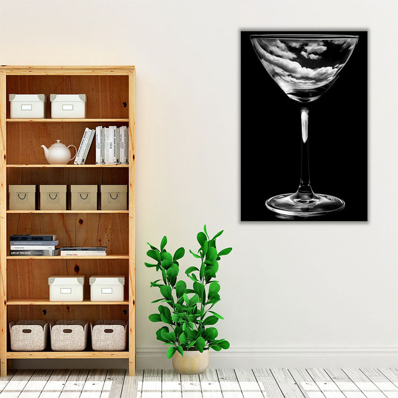Intérieur noir et blanc - reproduction d'art sur toile, H 36 po x l 24 po