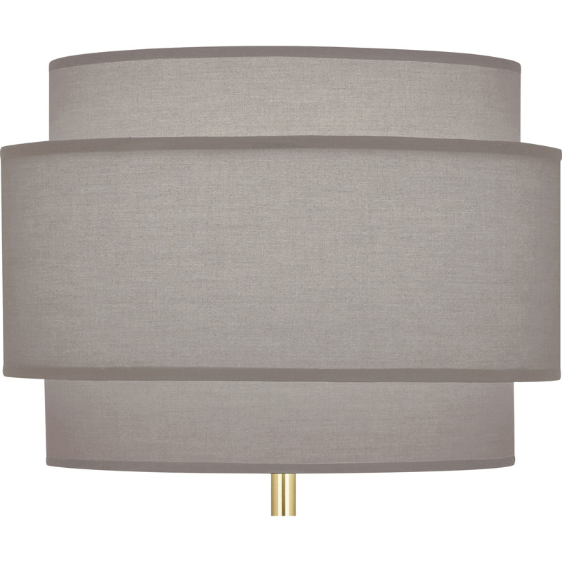 Lampe de table Decker, Laiton moderne, Gris fumée