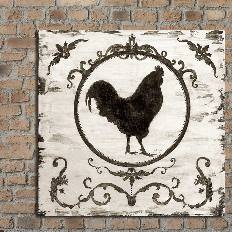 « berkshire coq », reproduction de peinture à l’acrylique sur toile, H 28 po x l 28 po x P 1,5 po