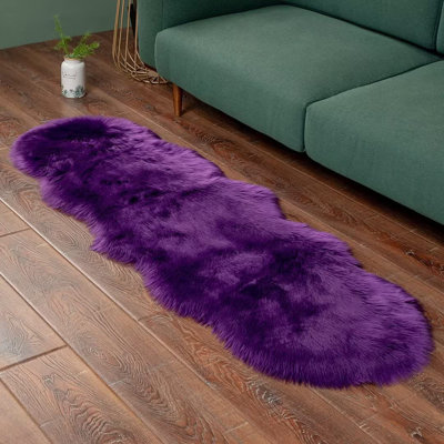 Tapis fantaisie en simili peau de mouton avec envers antidérapant