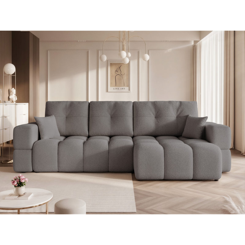 4 Seater Sofa Bed, Dark Grey