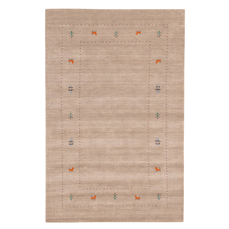 Kashkuli Gabbeh Grey Rug 5'2" x 7'11"