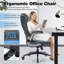 Fauteuil de direction ergonomique Big and Tall avec support lombaire réglable et accoudoirs, 400 lb-869366234