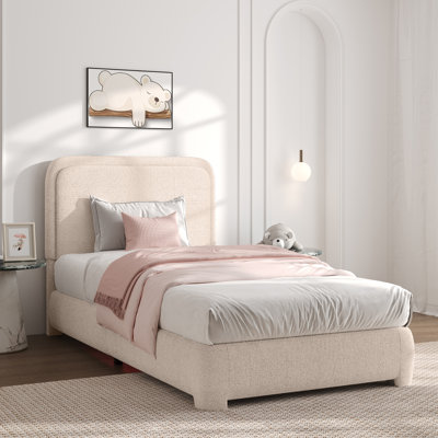 Bensu Boucle Upholstered Platform Bed