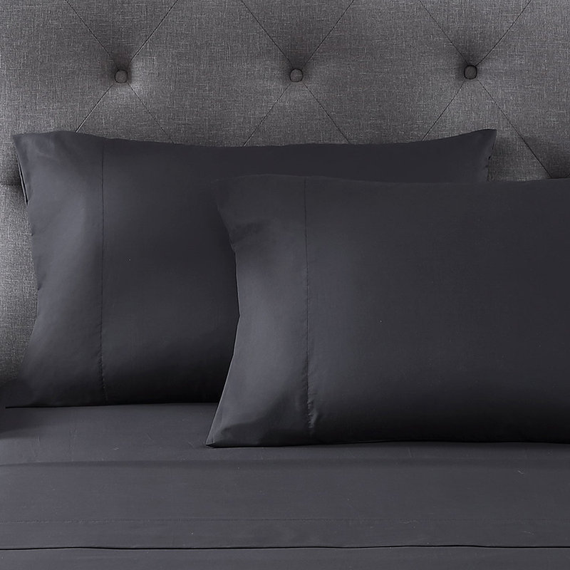 Hotel Percale Sheet Set, Queen, Carbon