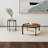 Natural And Black Round End Table