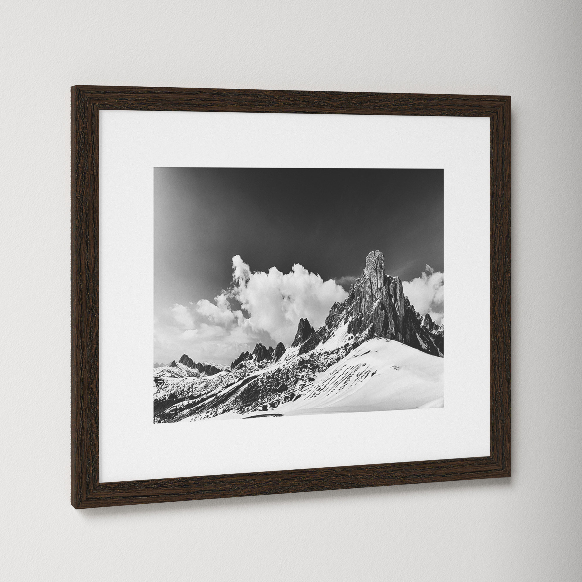 Dragon's Tail by Lars Van De Goor, Walnut Framed, 13" H x 15" W x 0.75" D