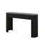 Table de rangement moderne avec rangement, canapé cannelé avec plateau ovale et 2 tiroirs-1468072394
