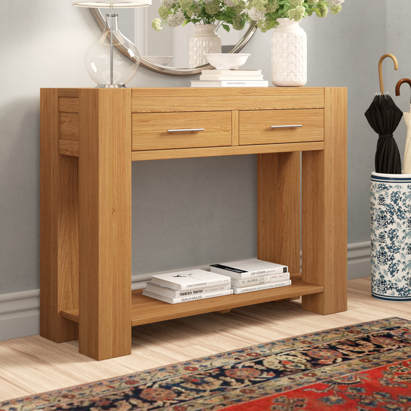 Hagan 110cm Solid Wood Console Table