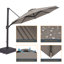 Parasol en porte-à-faux 132 "avec base Deairah-1848810081