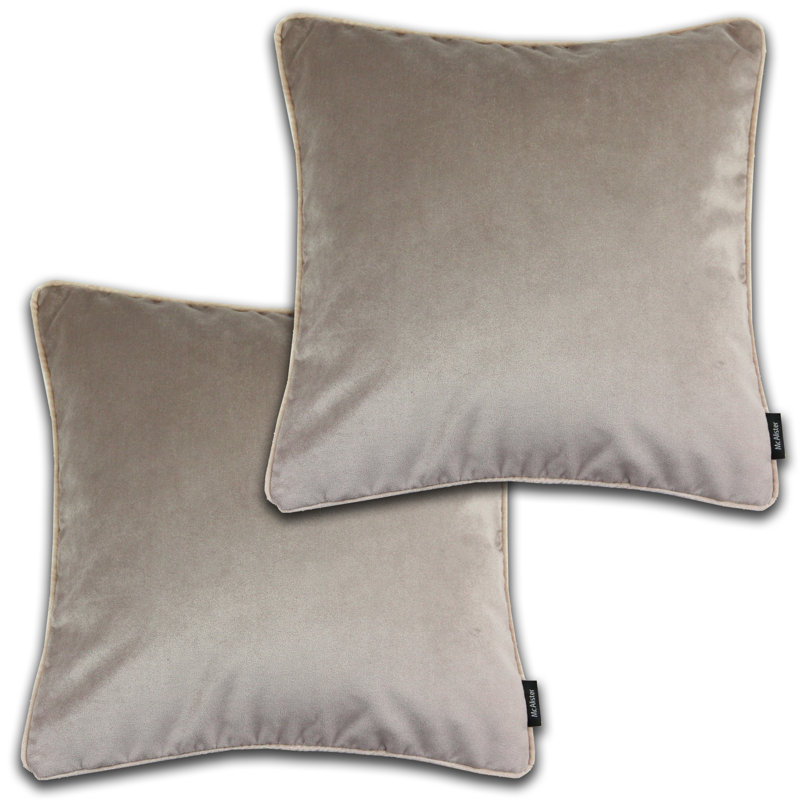 Square Throw Cushion, Beige Mink