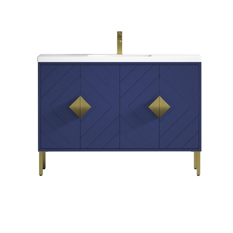 48'' Single Bathroom Vanity with Acrylic Top