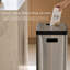 Poubelle à recyclage double en acier inoxydable 19 gallons avec contrôle des odeurs CleanAura et couvercle à fermeture en douceur Home Zone Living-131224154-93365607