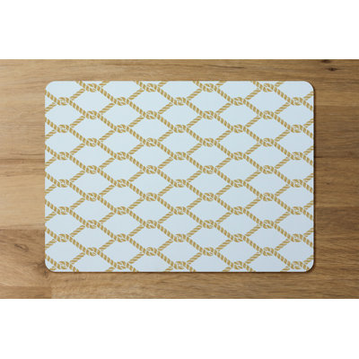 Helen Polyester-Coated Hardboard Geometric Rectangle Placemat