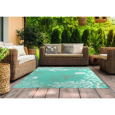 Tapis d'extérieur Coral & Seahorse