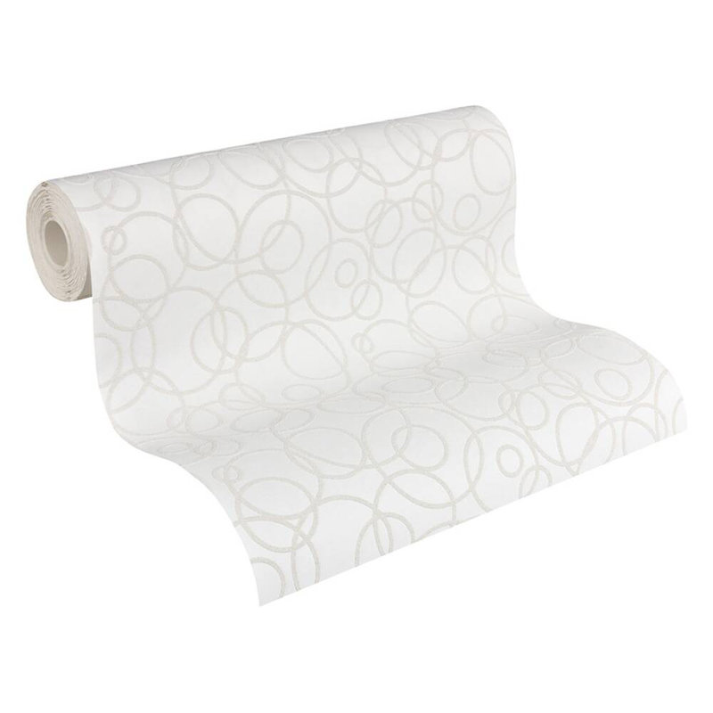 33' L x 21" W Textured Wallpaper Roll, Light Brown Grey