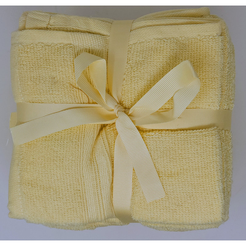 Genata Cotton Washcloth, Yellow
