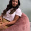 Kingston Velvet Bean Bag and Square Footstool-73150647