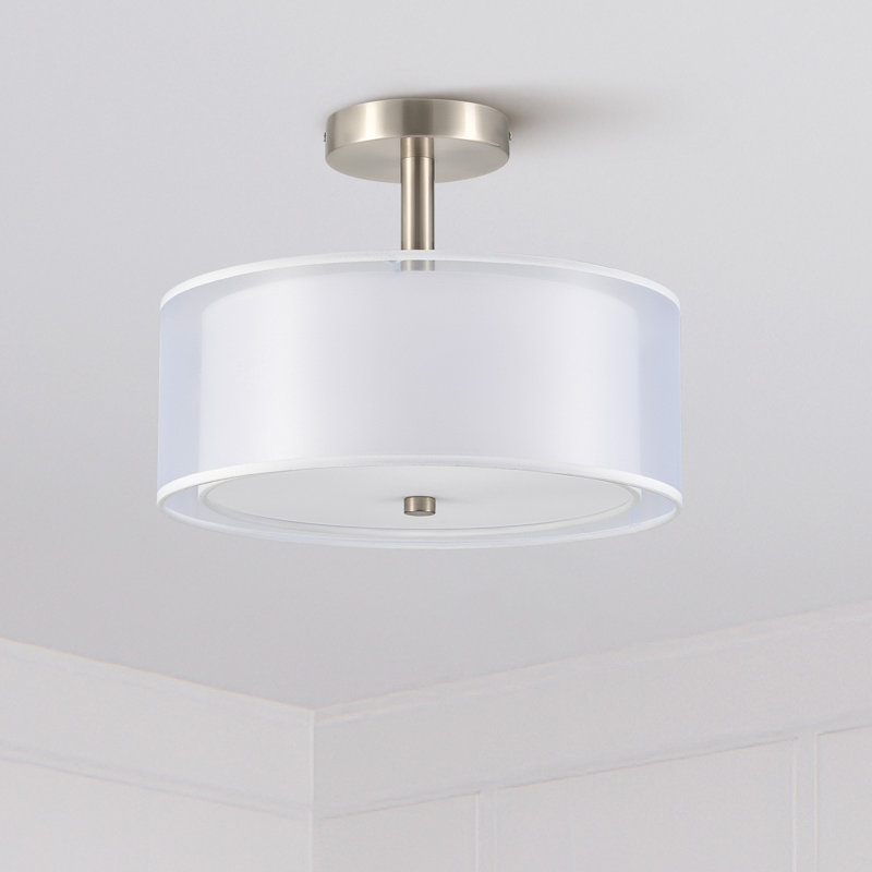Plafonnier semi-encastré 3 lumières, Blanc