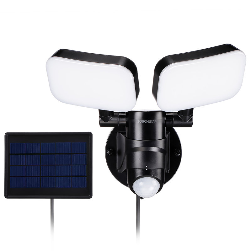 10W Adjustable Heads LED Solar Power Outdoor Security Flood Light with Motion Sensor