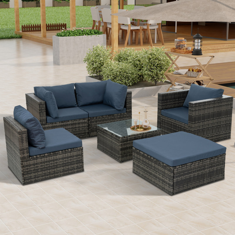 Arnor 5 - Person Patio Conversation Set with Cushions