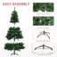 Arbre de Noël artificiel haut 6 pi avec branches réalistes, 250 lumières DEL blanc chaud et 1000 pointes