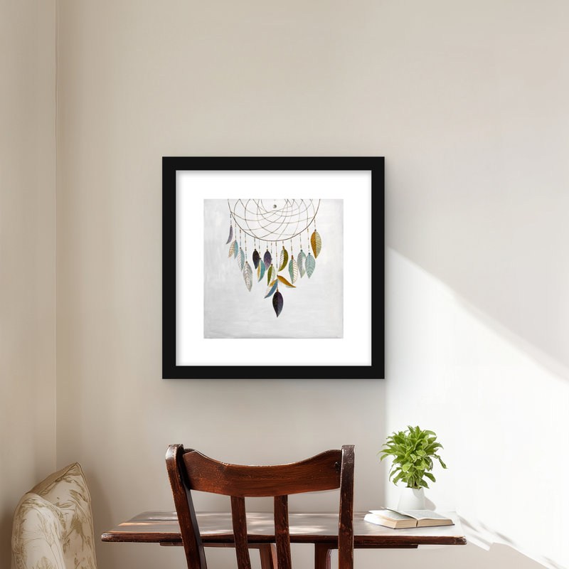 Capteur de rêves avec plumes - impression décorative encadrée