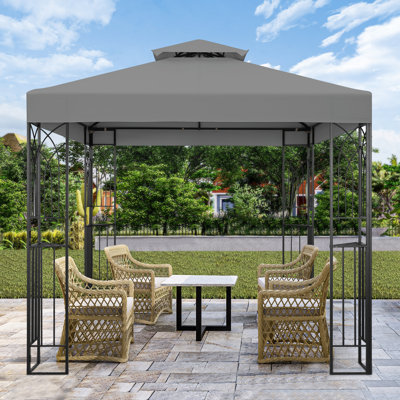 8 Ft. W x 8 Ft. D Steel Patio Gazebo