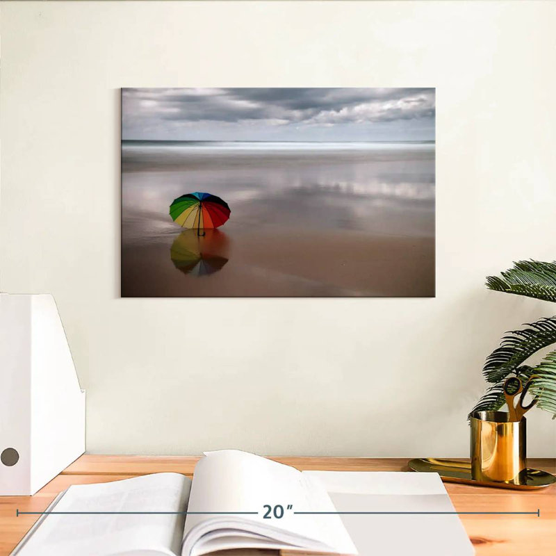 Parasol de plage Gillard Rainbow, H 8 po x l 12 po