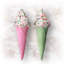 7" Plastic Ice Cream Cone Ornament
