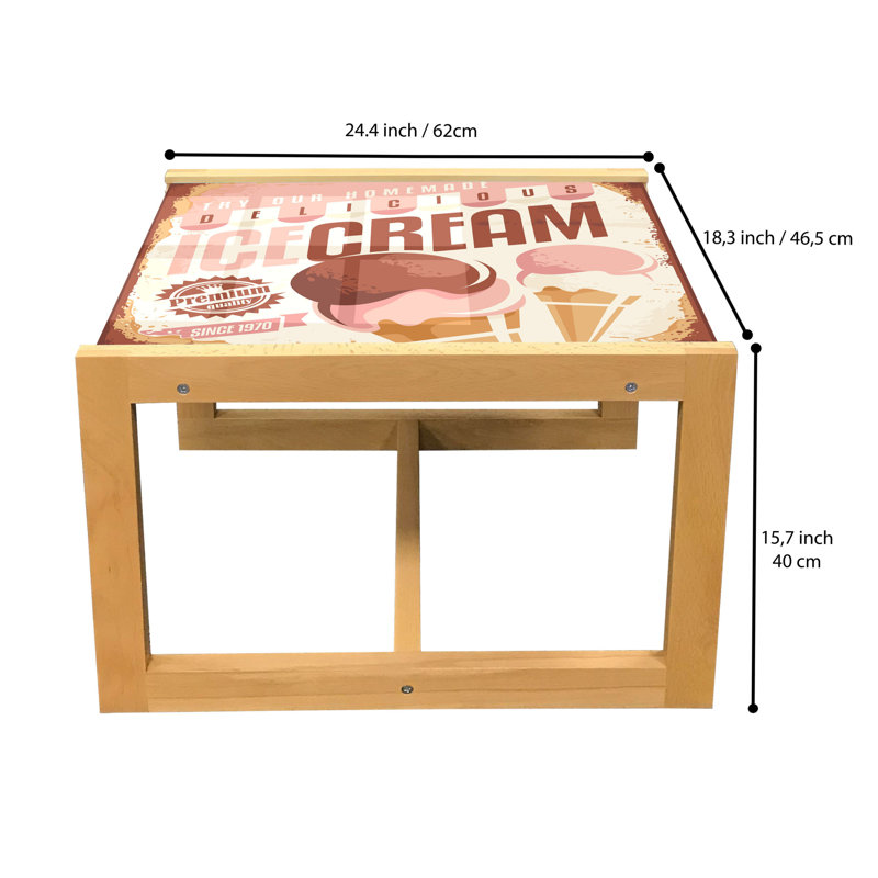Jalanna Trestle Coffee Table, 40cm H x 46.5cm W x 62cm D