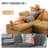 130" L-Shaped Sectional Sofa, 6-Seater Modular Couch With Pu Upholstery Sofa-998125401
