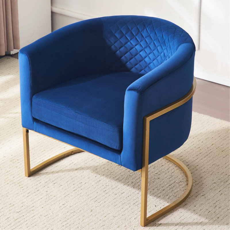Chaise glamour rembourrée en velours pour le salon et la terrasse avec balcon courbé