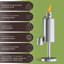 Ensemble de 2 lampes torches de table Pure Garden, 10,5 po, argent-124537937