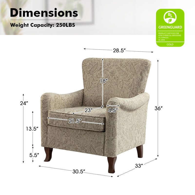 Fauteuil Alikah, Mélange de polyester beige