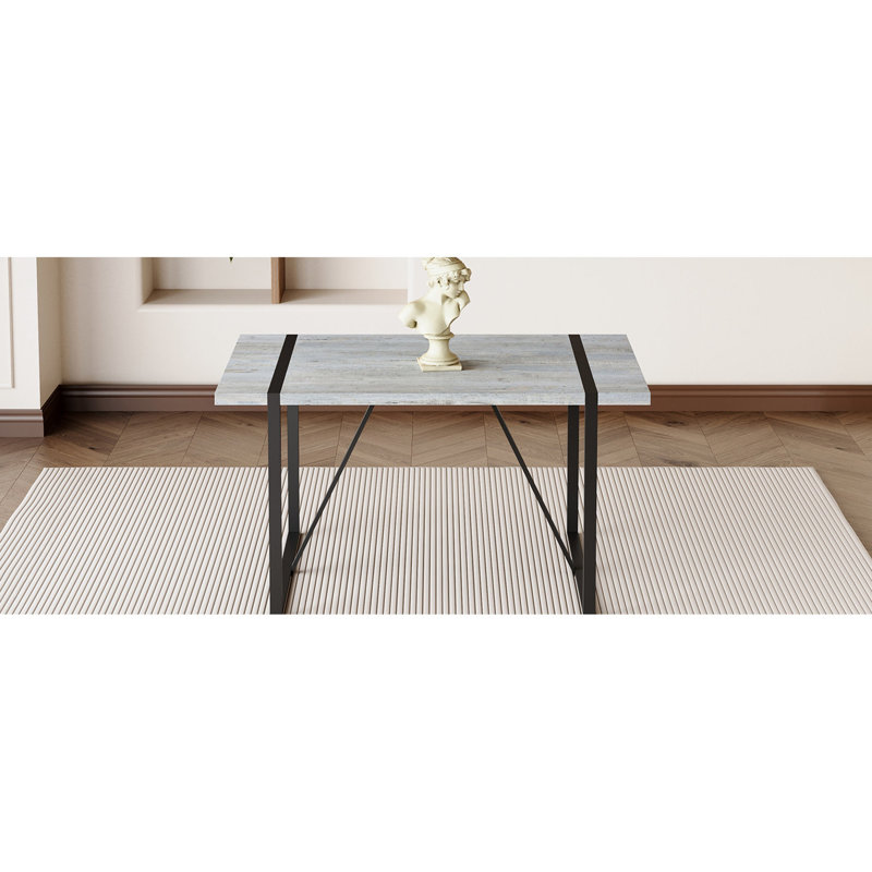 Table de salle à manger Modern Modern, H 54,8 po x L 30,94 po x l 29,92 po, Gris clair