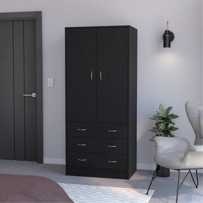 Armoire, chambre à coucher, noir