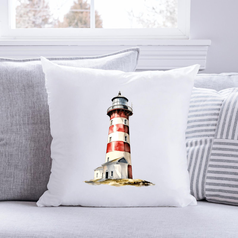 Nautical Sea Life_312 - Coussin décoratif avec coussin décoratif, H 18 po x l 18 po
