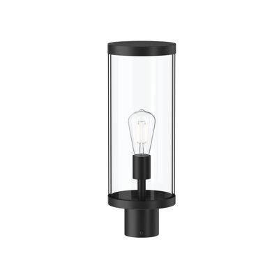 Lampadaire d'extérieur noir mat à 18 lumières avec verre transparent Kagen