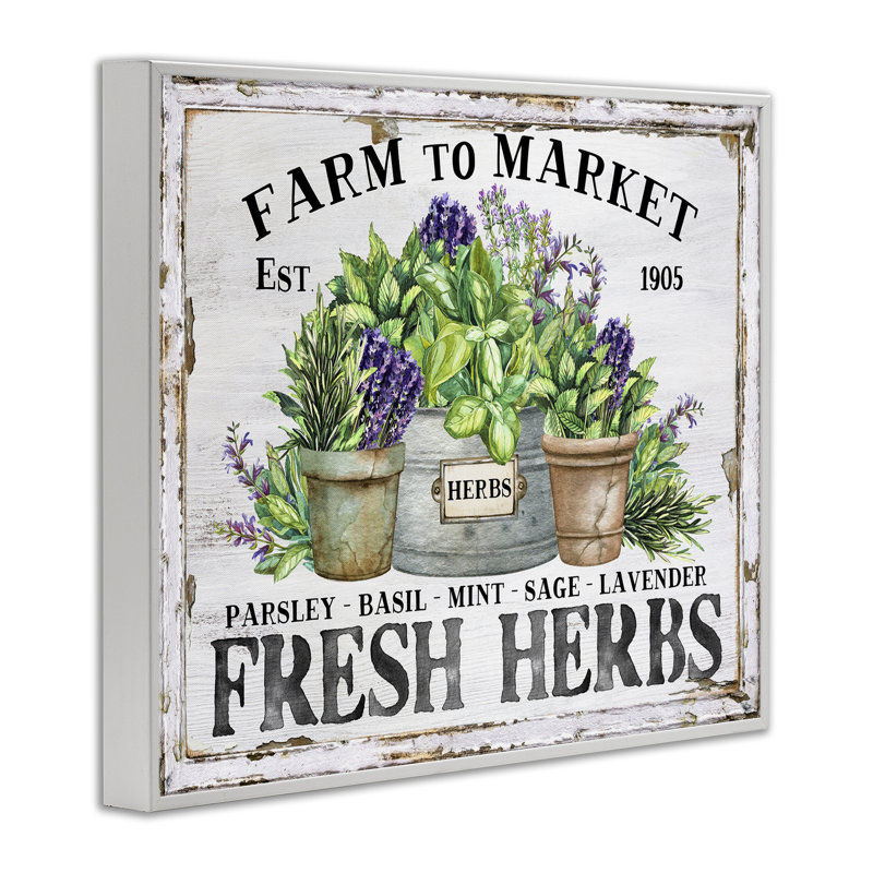  «Farmhouse Fresh Herbs», estampe numérique par Creatif Belle, H 24 po x l 30 po