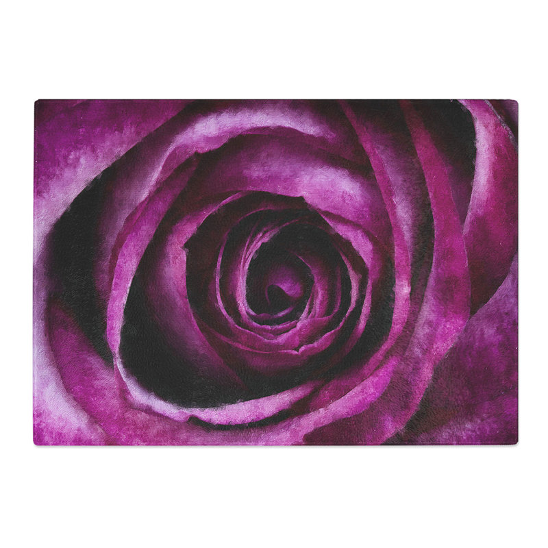 Rose Flower Vol.2 Painting Chopping Board, 0.4cm H x 28.5cm W x 39cm L