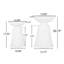 Ensemble de 2 tables d'appoint d'extérieur en fer avec motif évasé, blanc