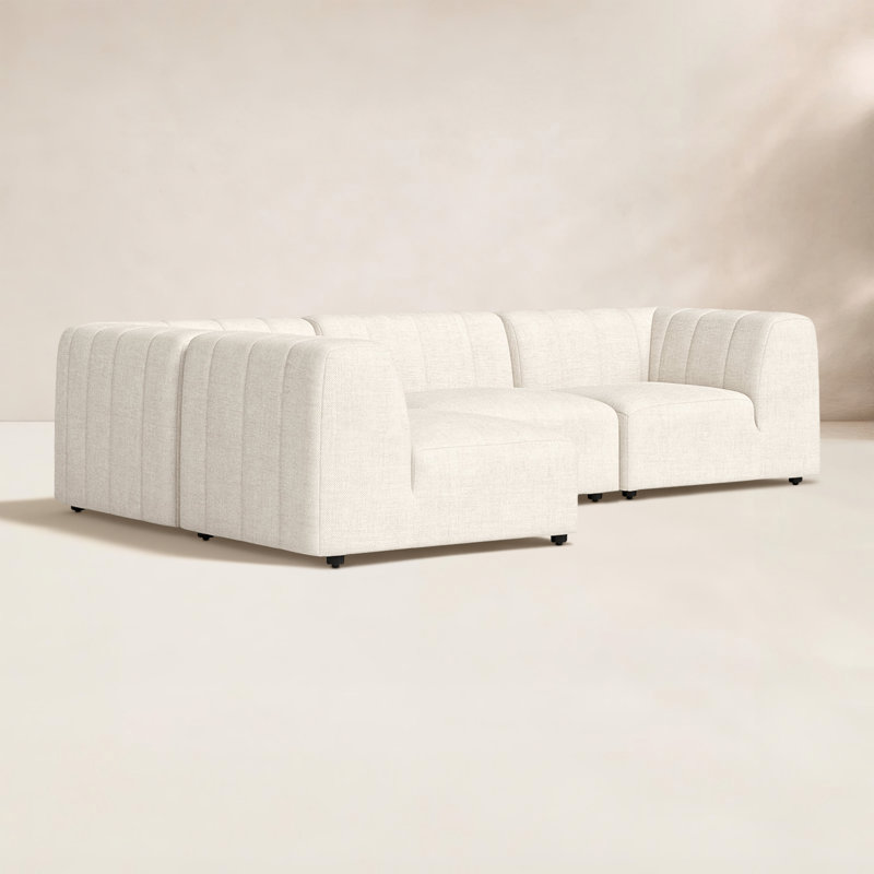 Gwen Outdoor 4 PC Sectional-Faye Sand, Faye Sand