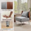 Fauteuil demi-tonneau rembourré 28,15 po avec coussin de dossier amovible-796317094
