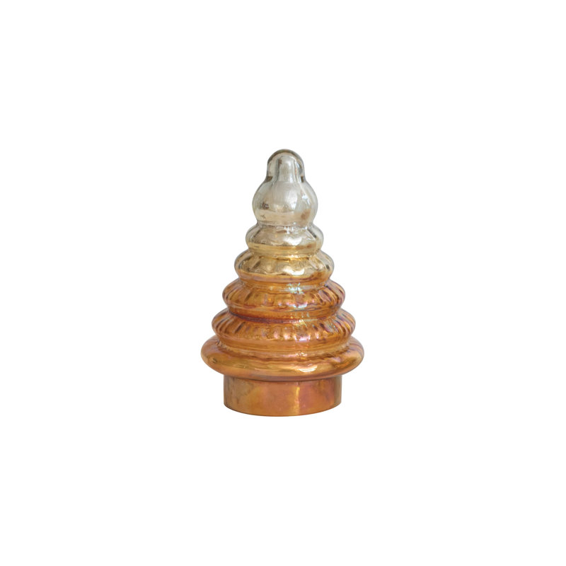 Embossed Two-Tone Mercury Glass Tree